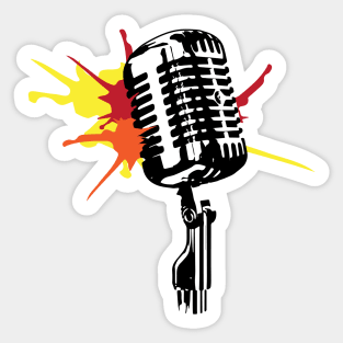 Microphone - 1950's Elvis style Sticker